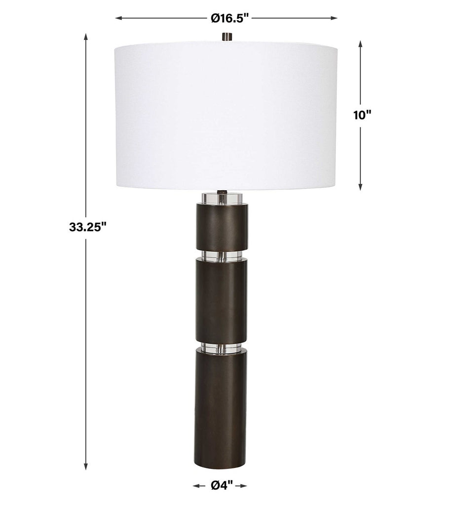 Jefferson Dark Bronze Table Lamp - Bombay Mercantile