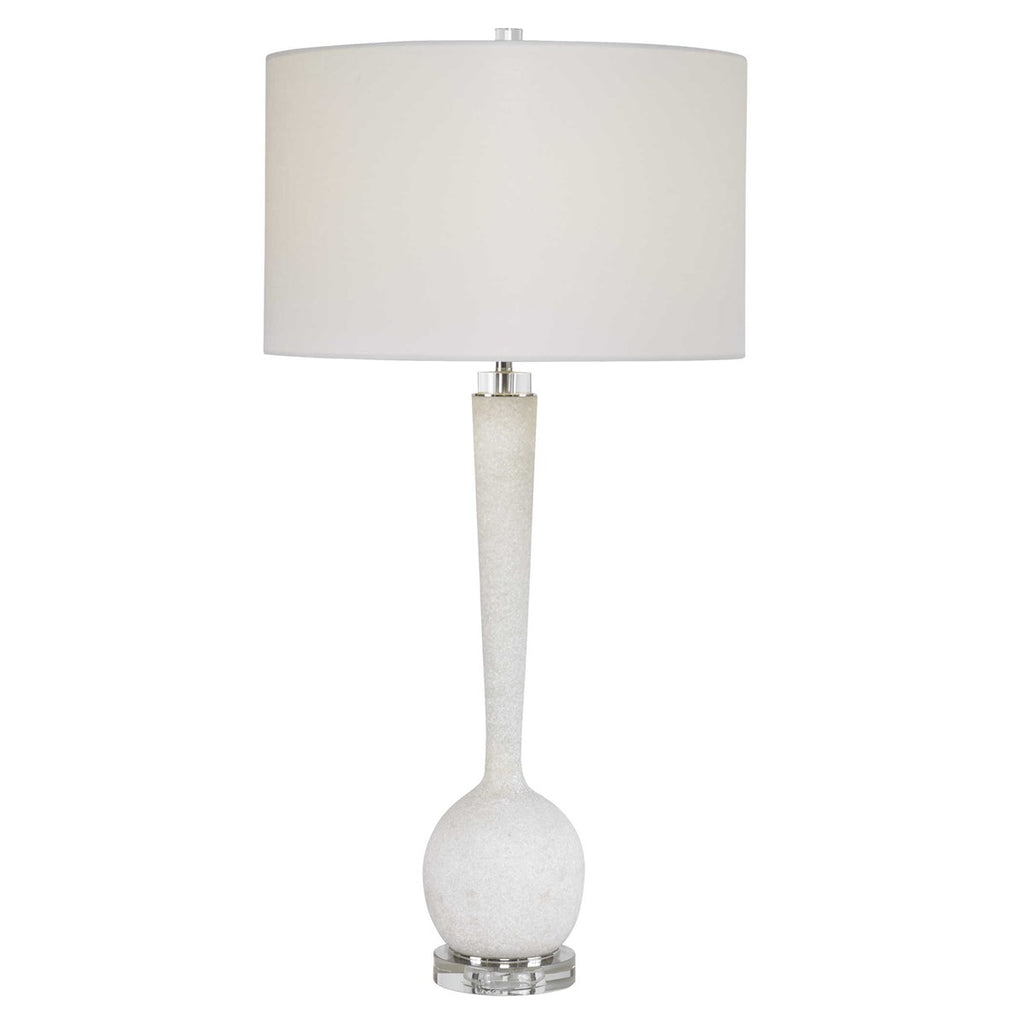Kently White Marble Table Lamp - Bombay Mercantile