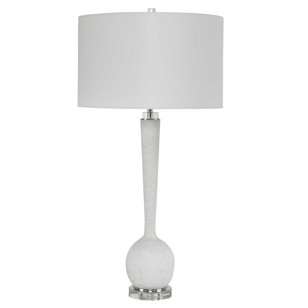 Kently White Marble Table Lamp - Bombay Mercantile