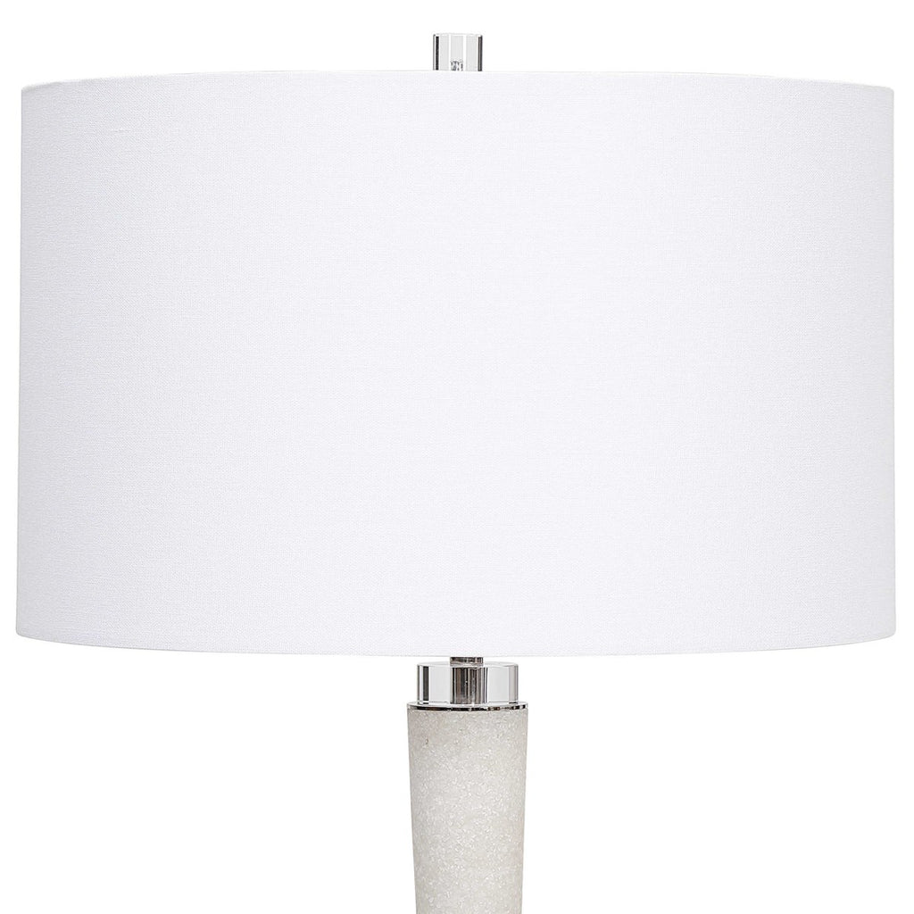 Kently White Marble Table Lamp - Bombay Mercantile