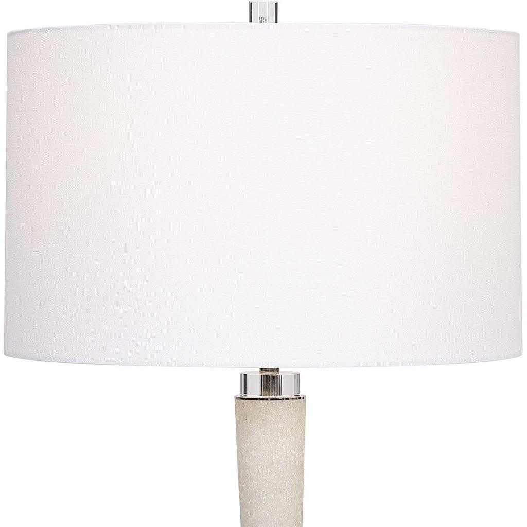 Kently White Marble Table Lamp - Bombay Mercantile