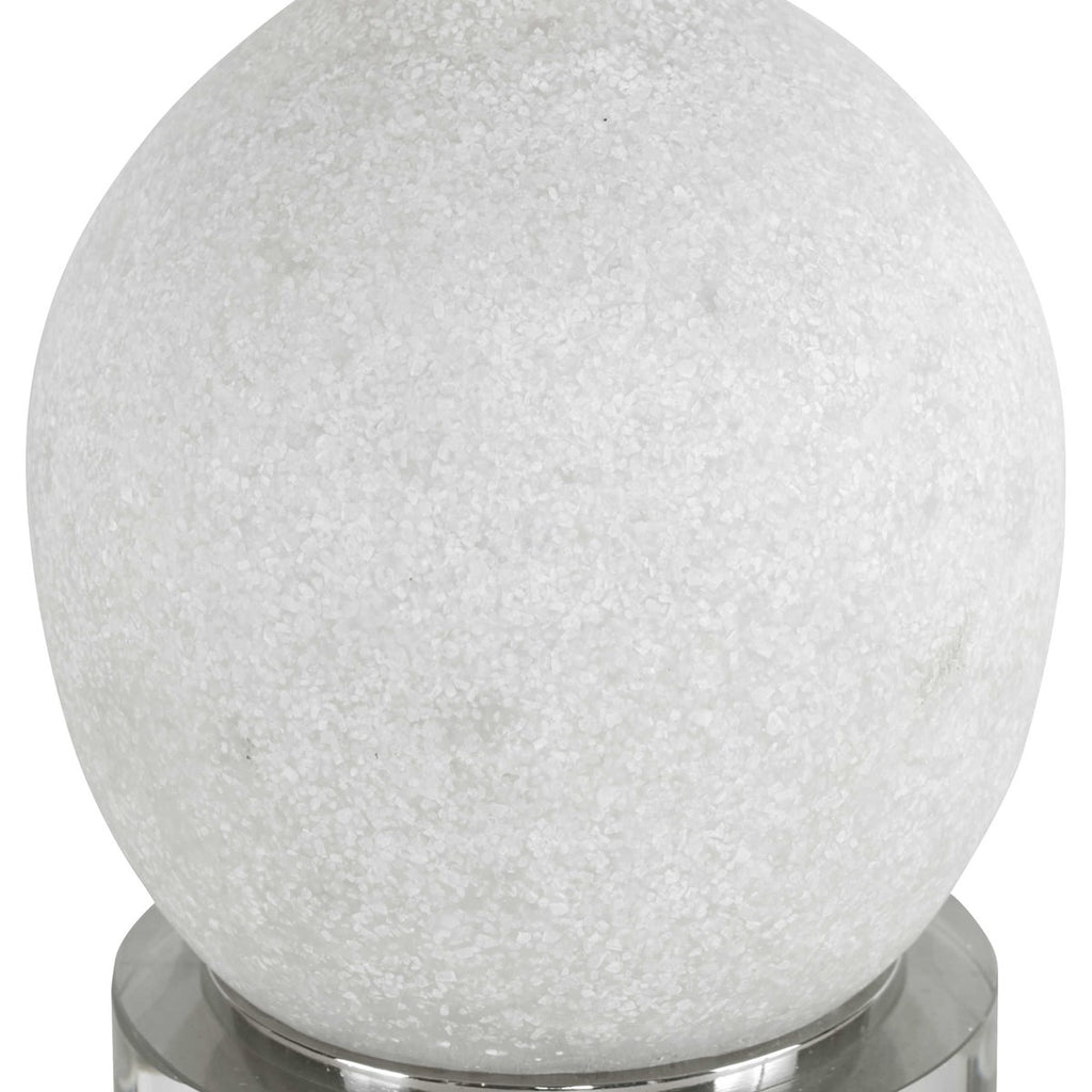 Kently White Marble Table Lamp - Bombay Mercantile