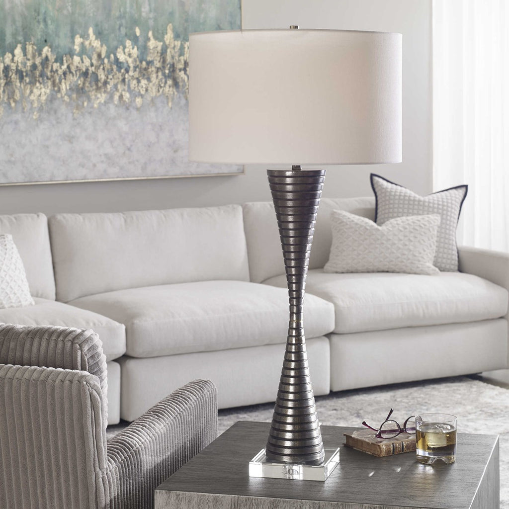 Renegade Ribbed Iron Table Lamp - Bombay Mercantile
