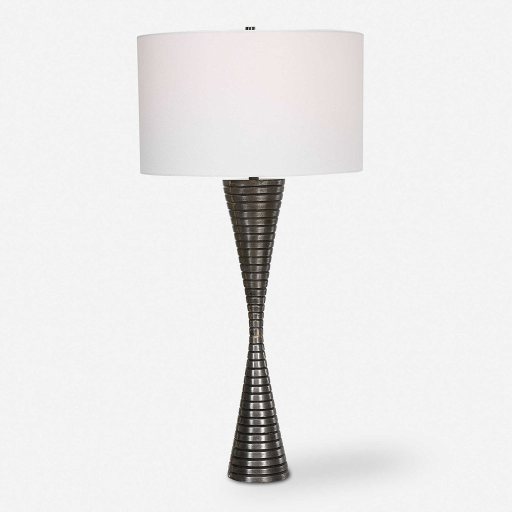 Renegade Ribbed Iron Table Lamp - Bombay Mercantile