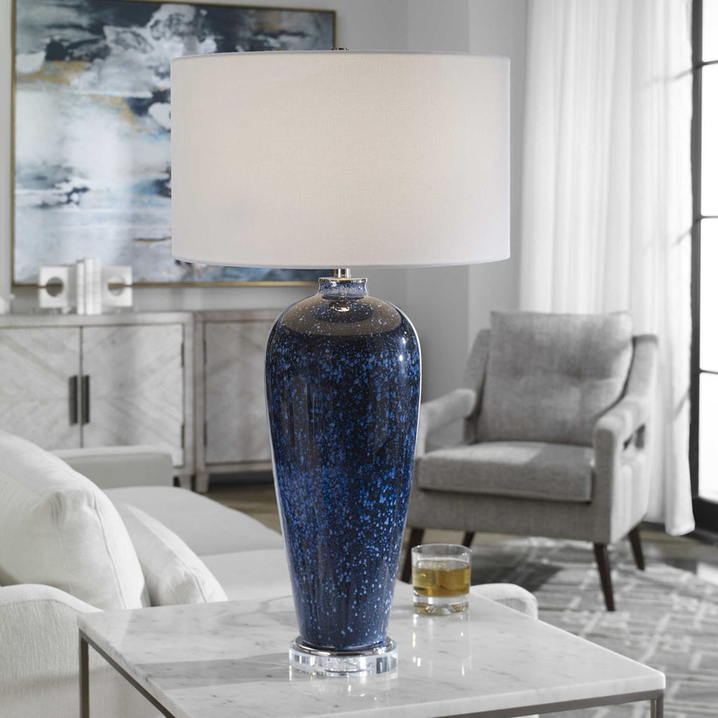 Stargazer Cobalt Navy Table Lamp - Bombay Mercantile
