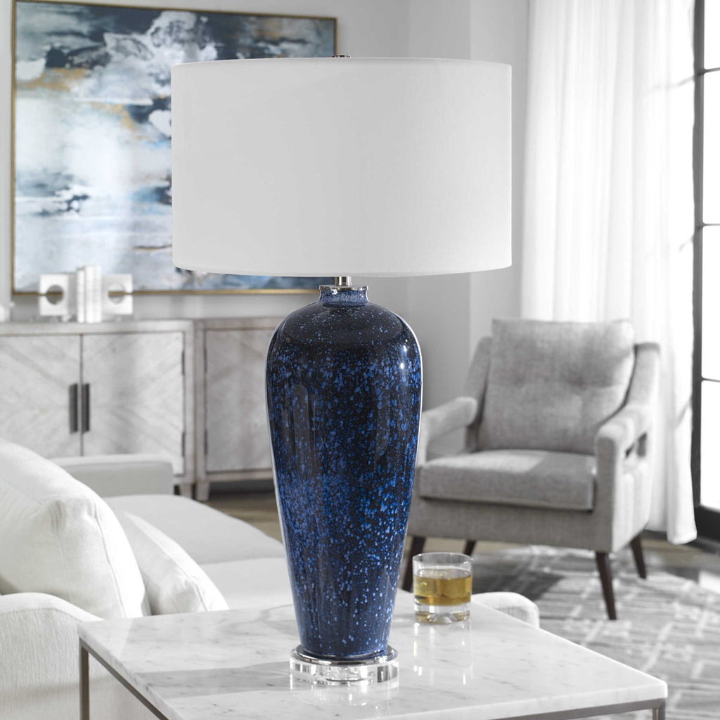 Stargazer Cobalt Navy Table Lamp - Bombay Mercantile