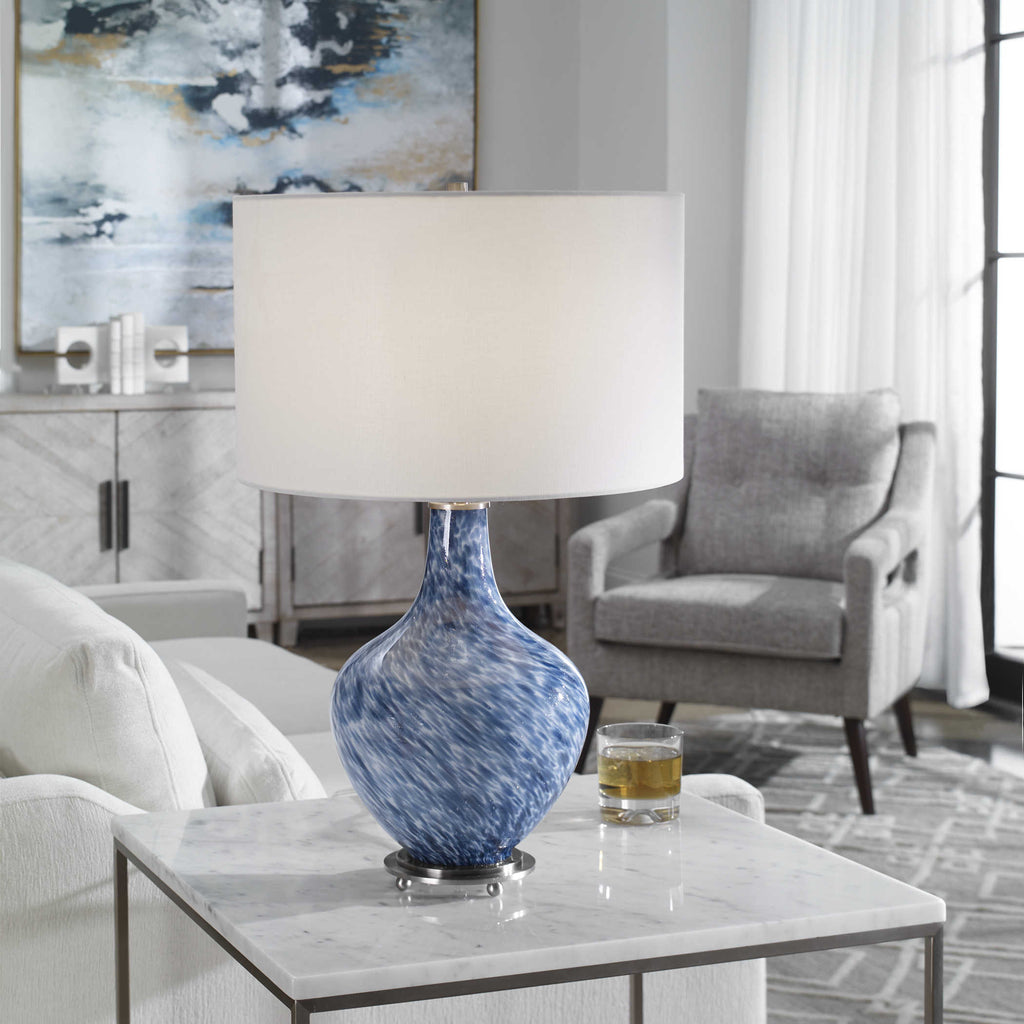 Cove Cobalt Blue Table Lamp - Bombay Mercantile