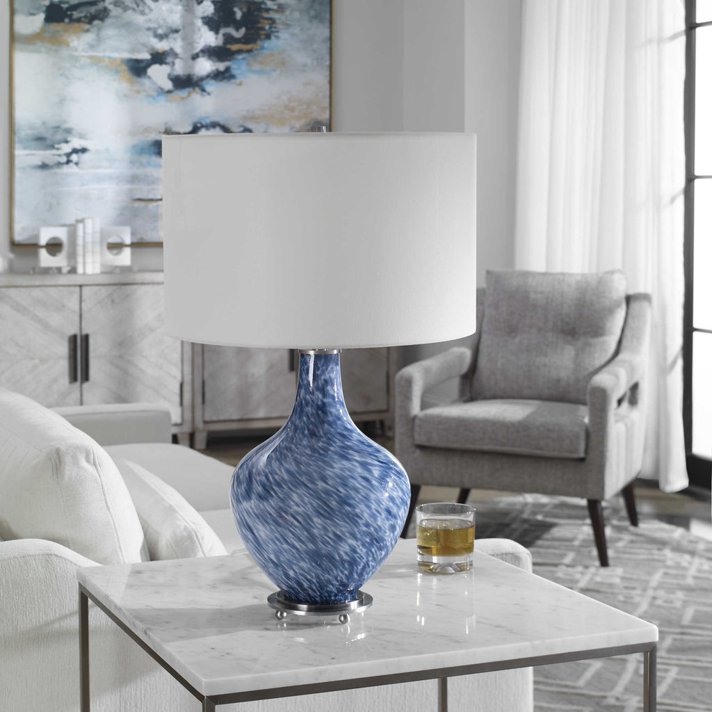 Cove Cobalt Blue Table Lamp - Bombay Mercantile