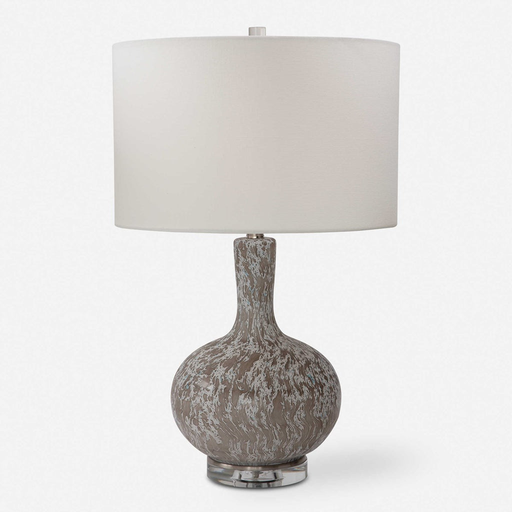 Turbulence Distressed White Table Lamp - Bombay Mercantile