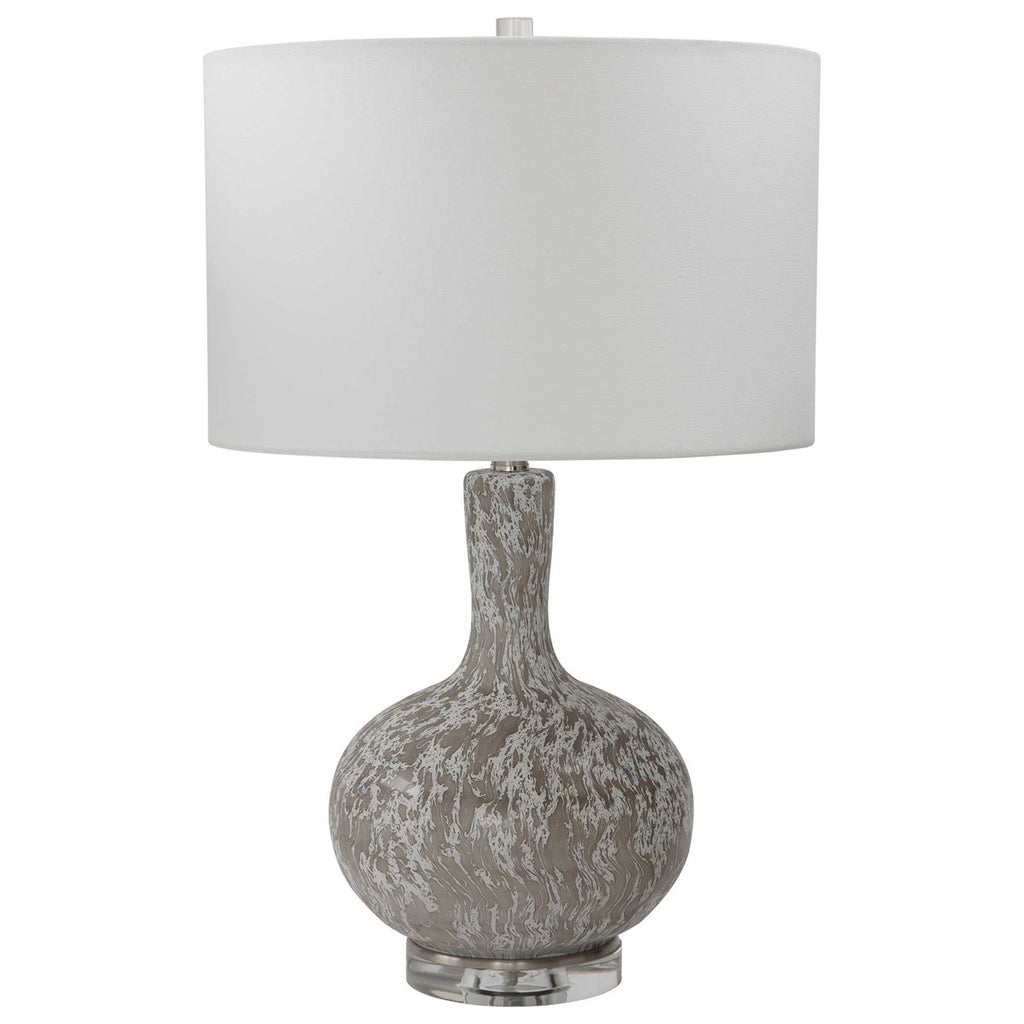 Turbulence Distressed White Table Lamp - Bombay Mercantile