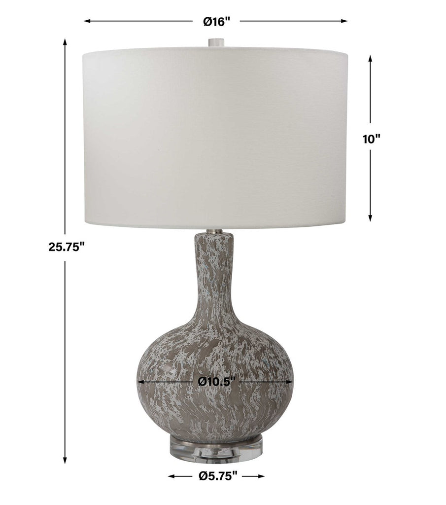 Turbulence Distressed White Table Lamp - Bombay Mercantile