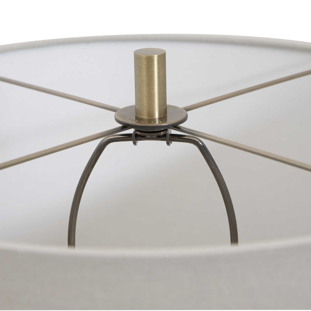 Monacan Gray Textured Table Lamp - Bombay Mercantile