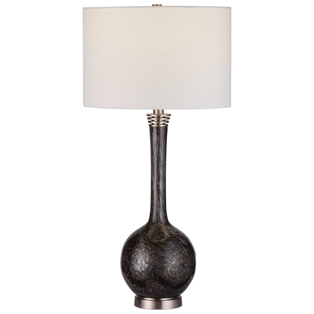 Cosmos Charcoal Glass Table Lamp - Bombay Mercantile