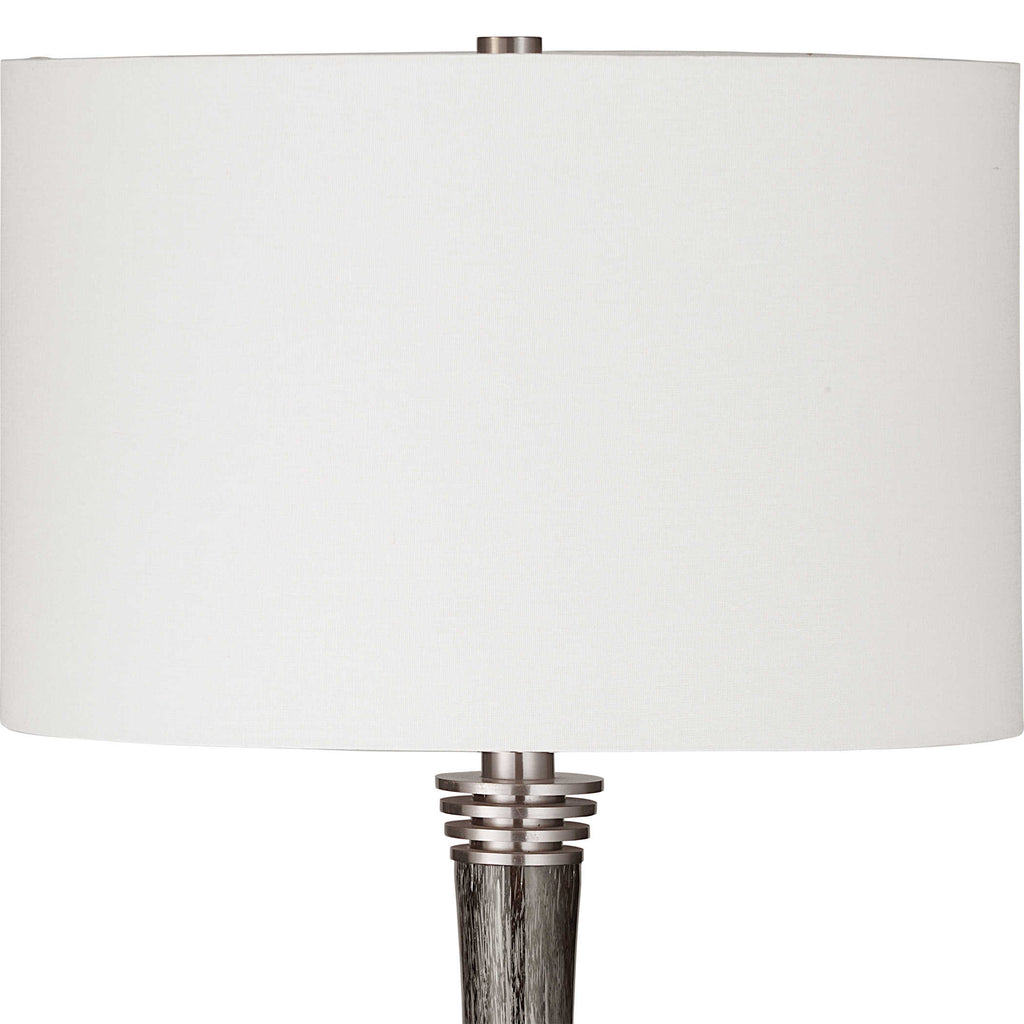 Cosmos Charcoal Glass Table Lamp - Bombay Mercantile