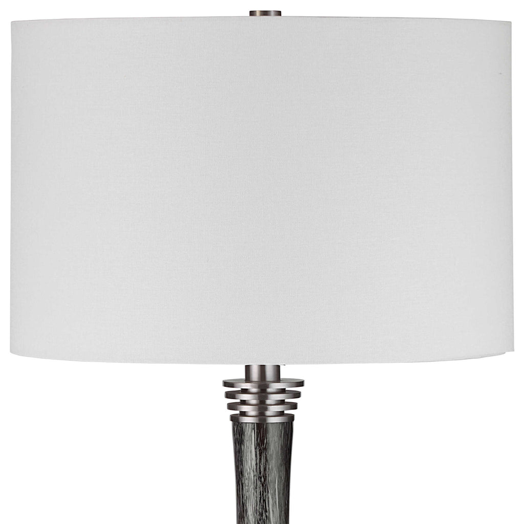 Cosmos Charcoal Glass Table Lamp - Bombay Mercantile