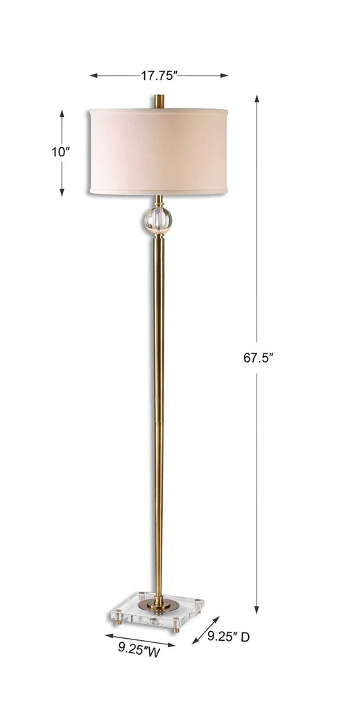 Mesita Brass Floor Lamp - Bombay Mercantile