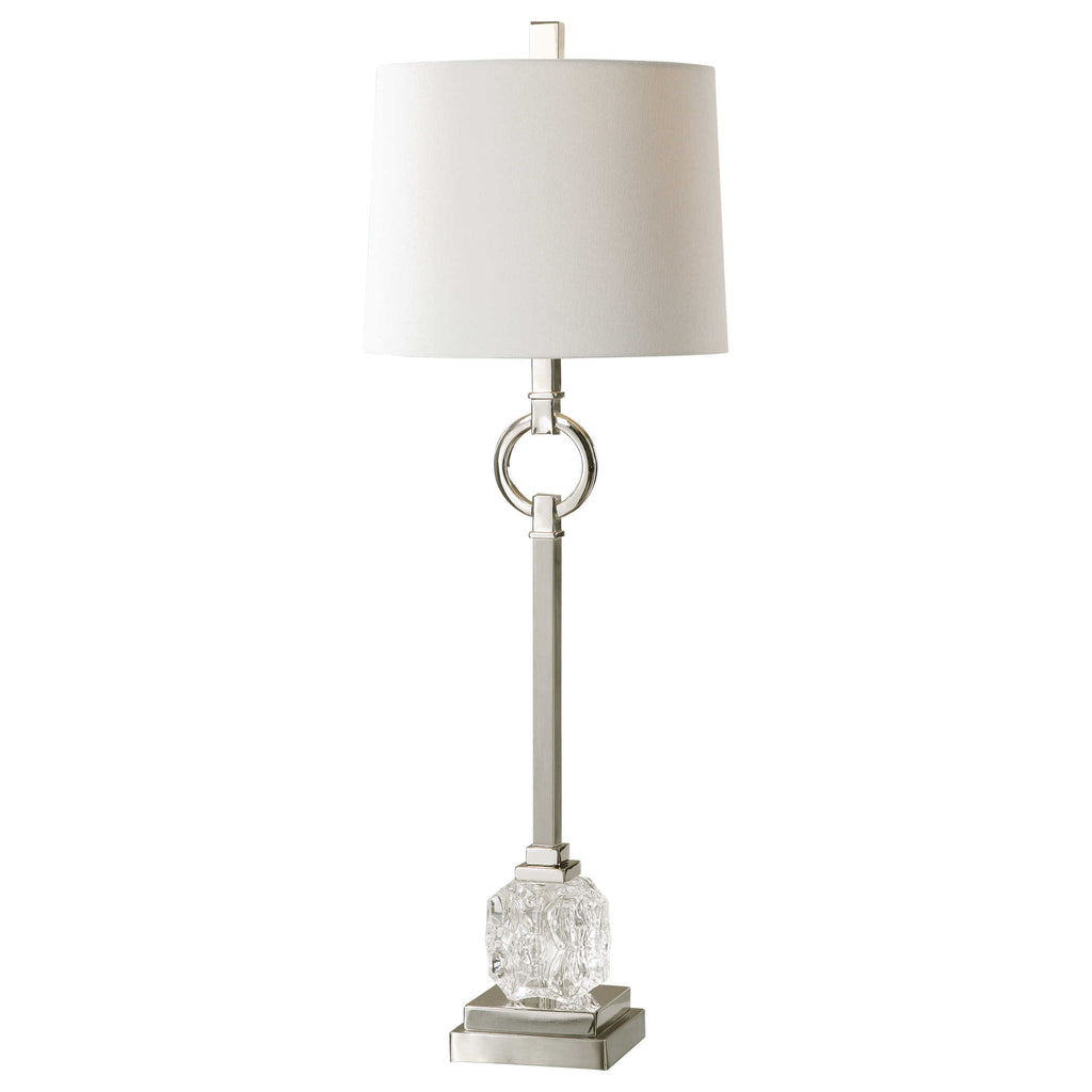 Bordolano Polished Nickel Buffet Lamp - Bombay Mercantile