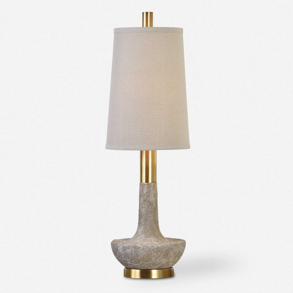 Volongo Stone Ivory Buffet Lamp - Bombay Mercantile