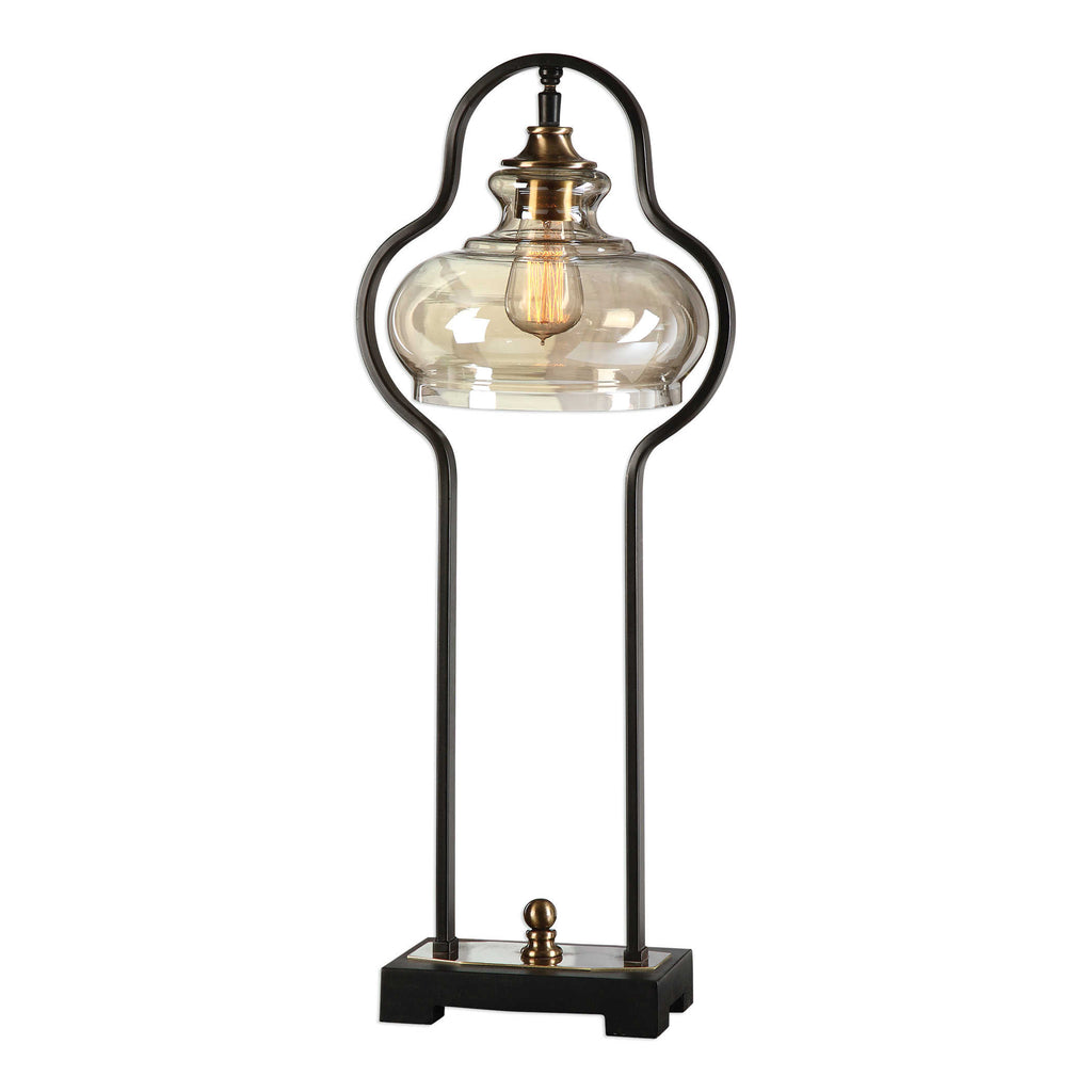 Cotulla Aged Black Desk Lamp - Bombay Mercantile