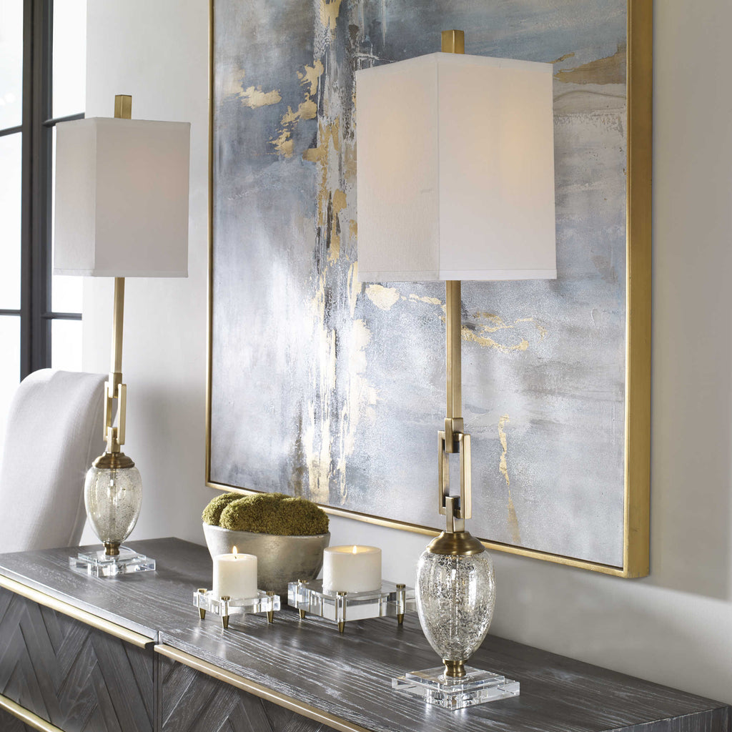 Copeland Mercury Glass Buffet Lamp - Bombay Mercantile