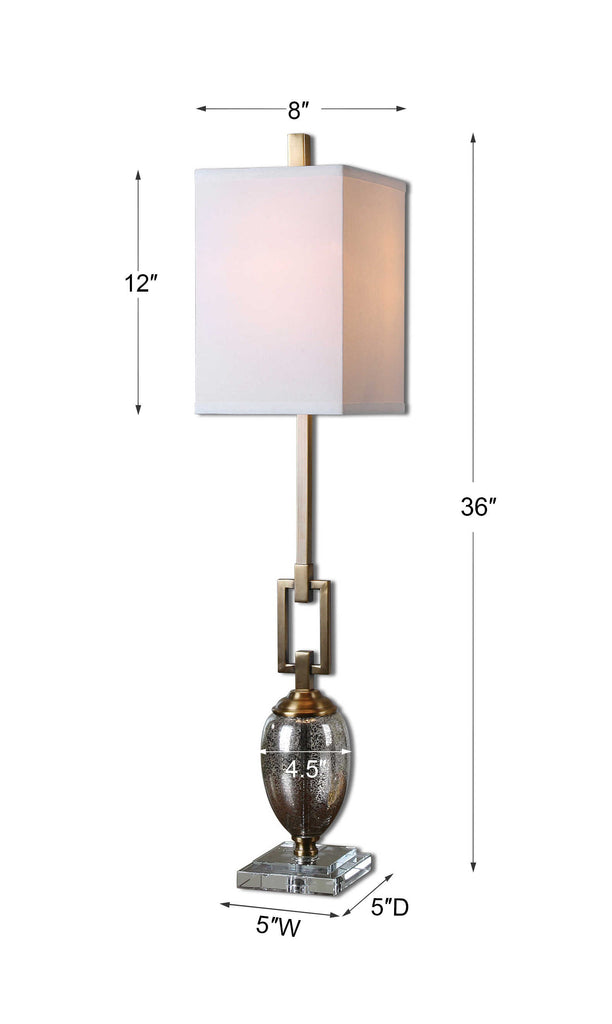 Copeland Mercury Glass Buffet Lamp - Bombay Mercantile
