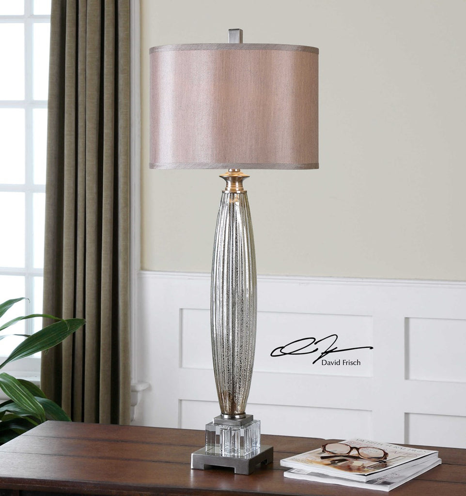 Loredo Mercury Glass Table Lamp - Bombay Mercantile