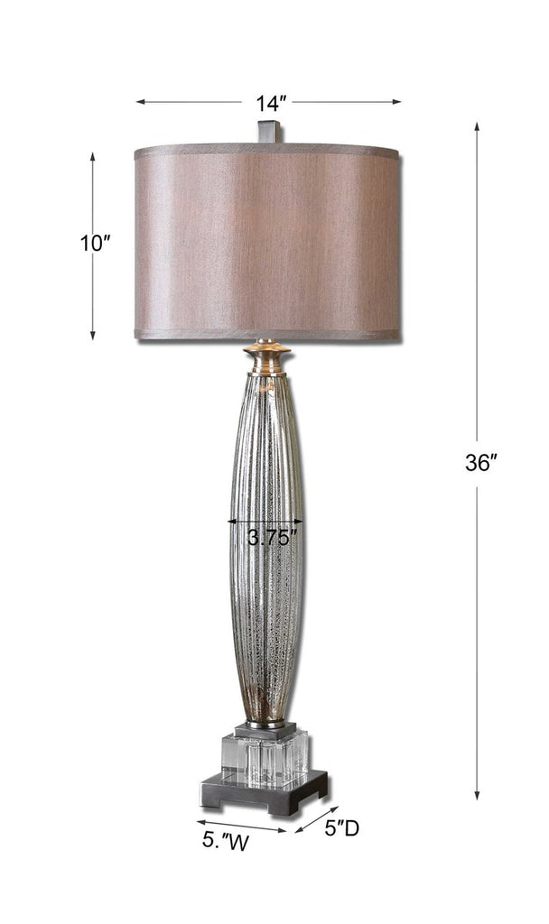 Loredo Mercury Glass Table Lamp - Bombay Mercantile