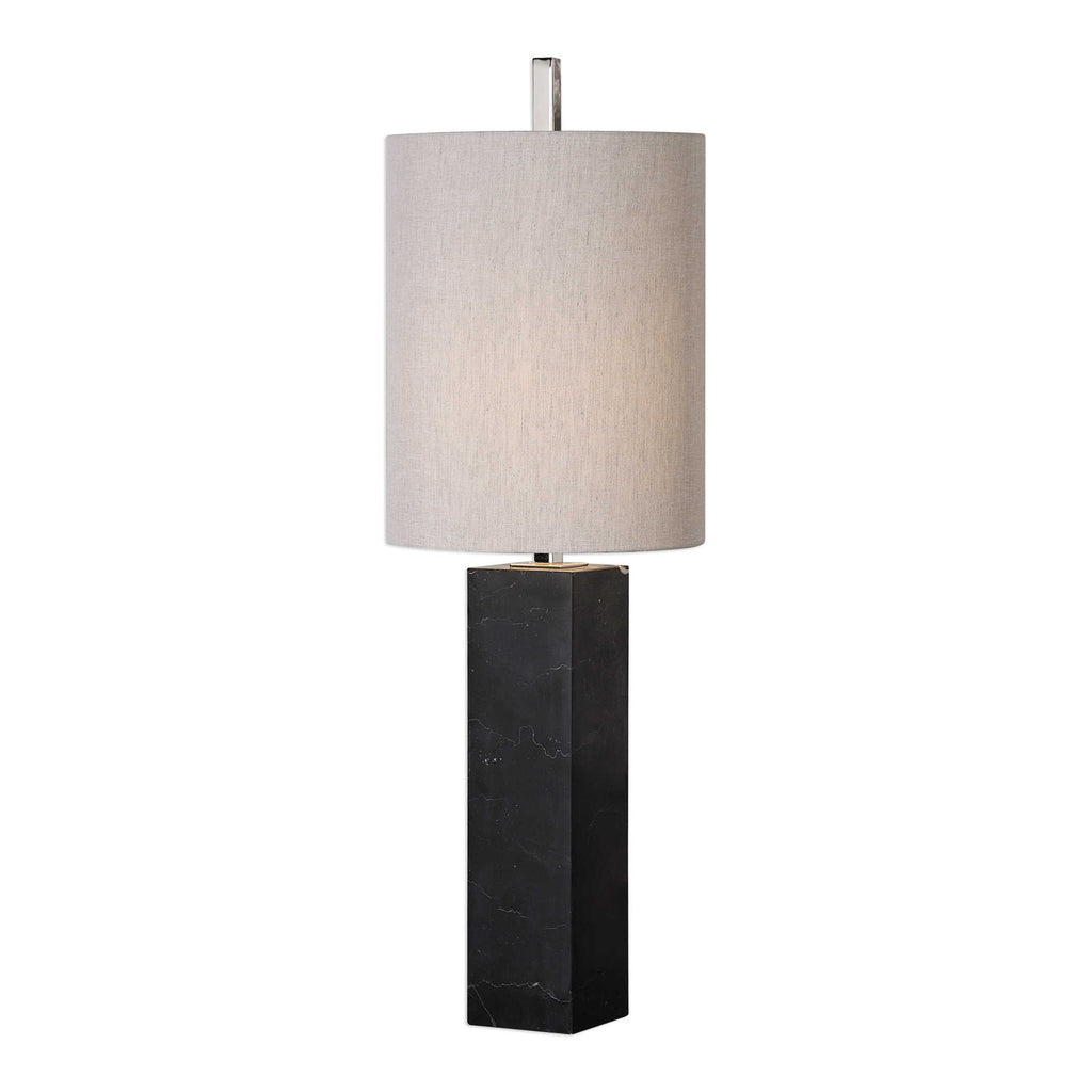 Delaney Marble Column Accent Lamp - Bombay Mercantile