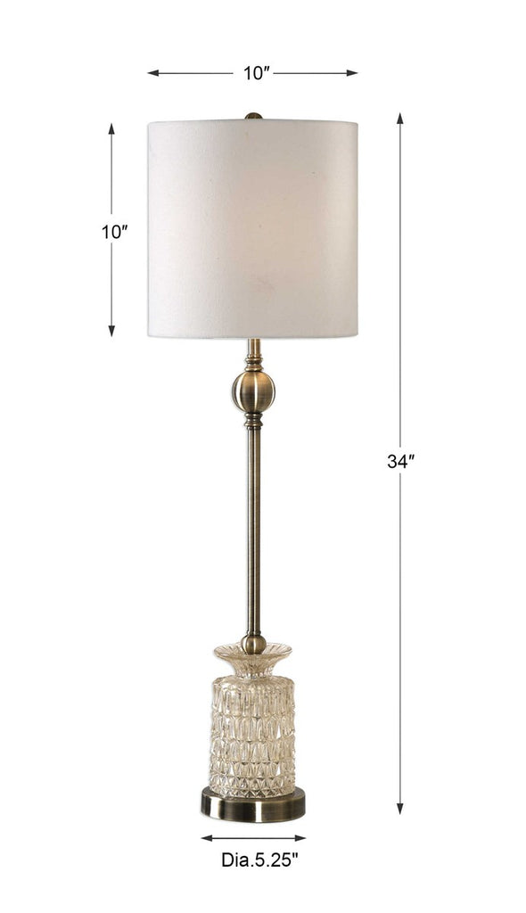 Flaviana Antique Brass Buffet Lamp - Bombay Mercantile