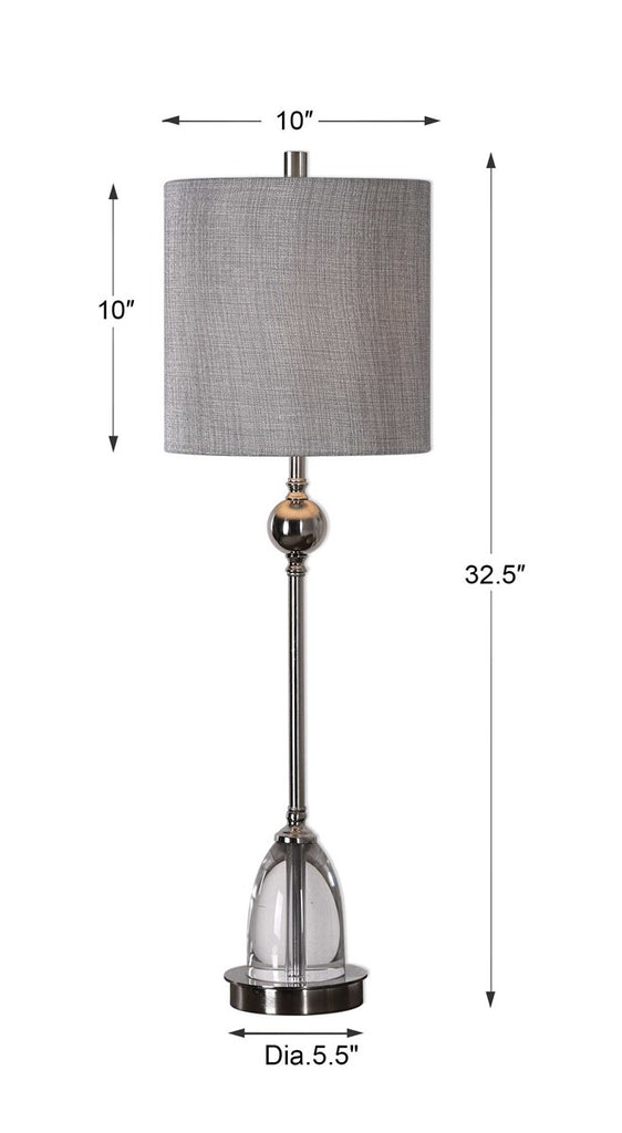 Gallo Nickel Buffet Lamp - Bombay Mercantile