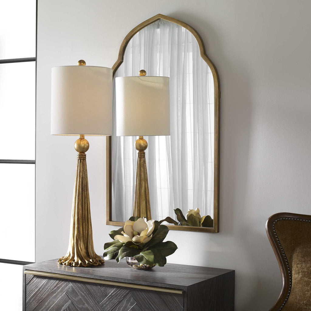 Paravani Metallic Gold Lamp - Bombay Mercantile