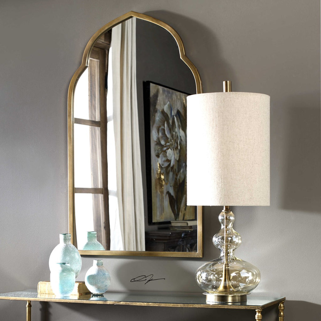 Formoso Amber Glass Table Lamp - Bombay Mercantile