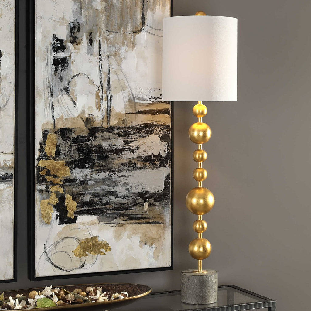 Selim Gold Buffet Lamp - Bombay Mercantile