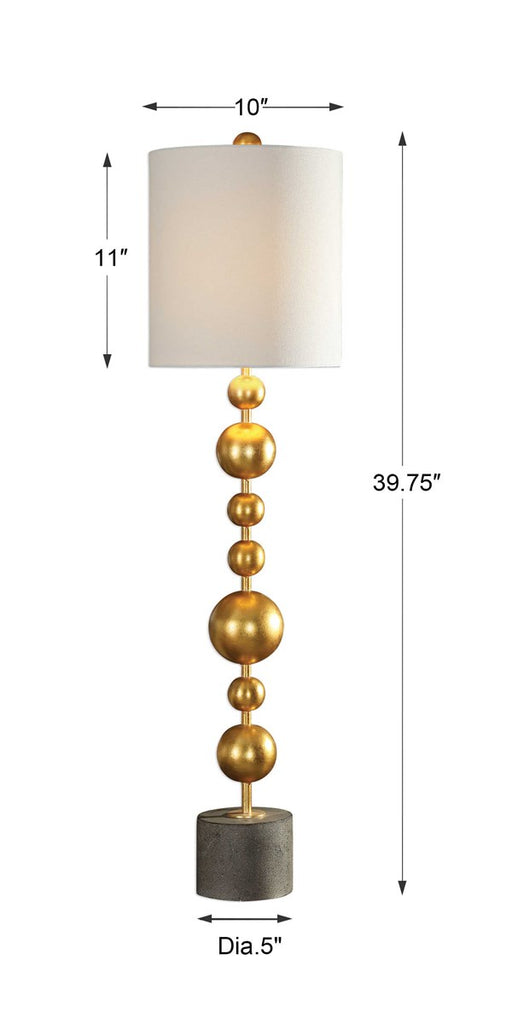 Selim Gold Buffet Lamp - Bombay Mercantile