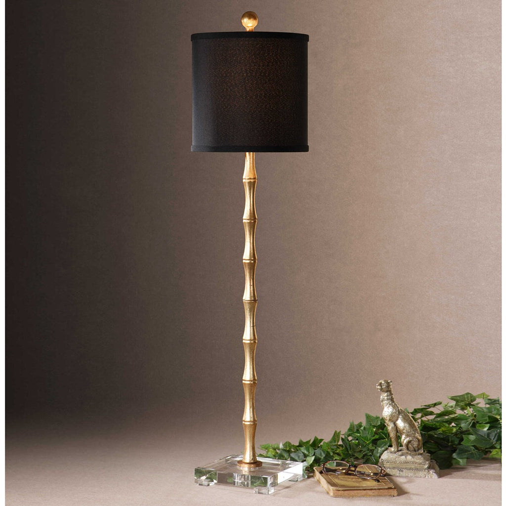 Quindici Metal Bamboo Buffet Lamp - Bombay Mercantile