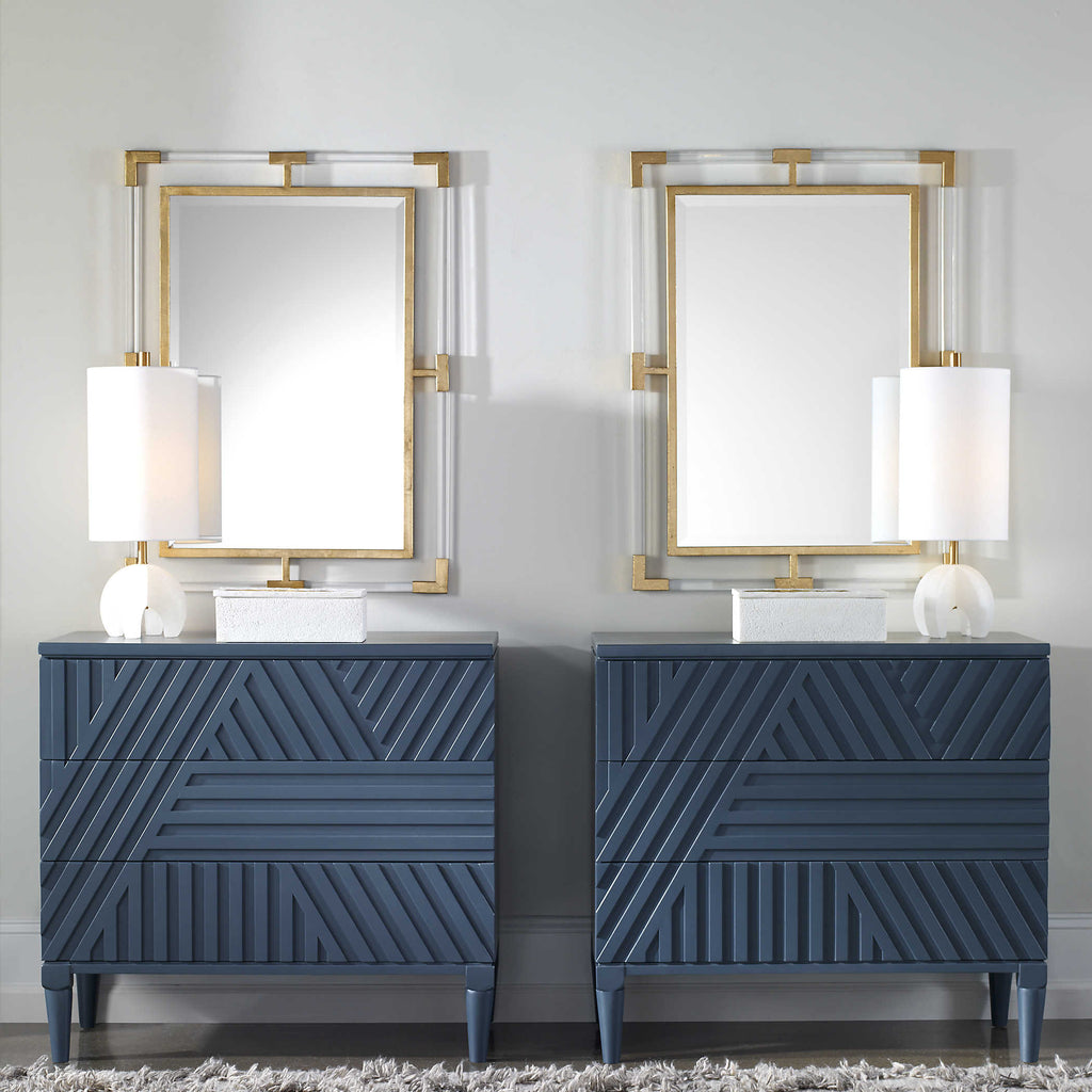 Alanea White Buffet Lamp - Bombay Mercantile