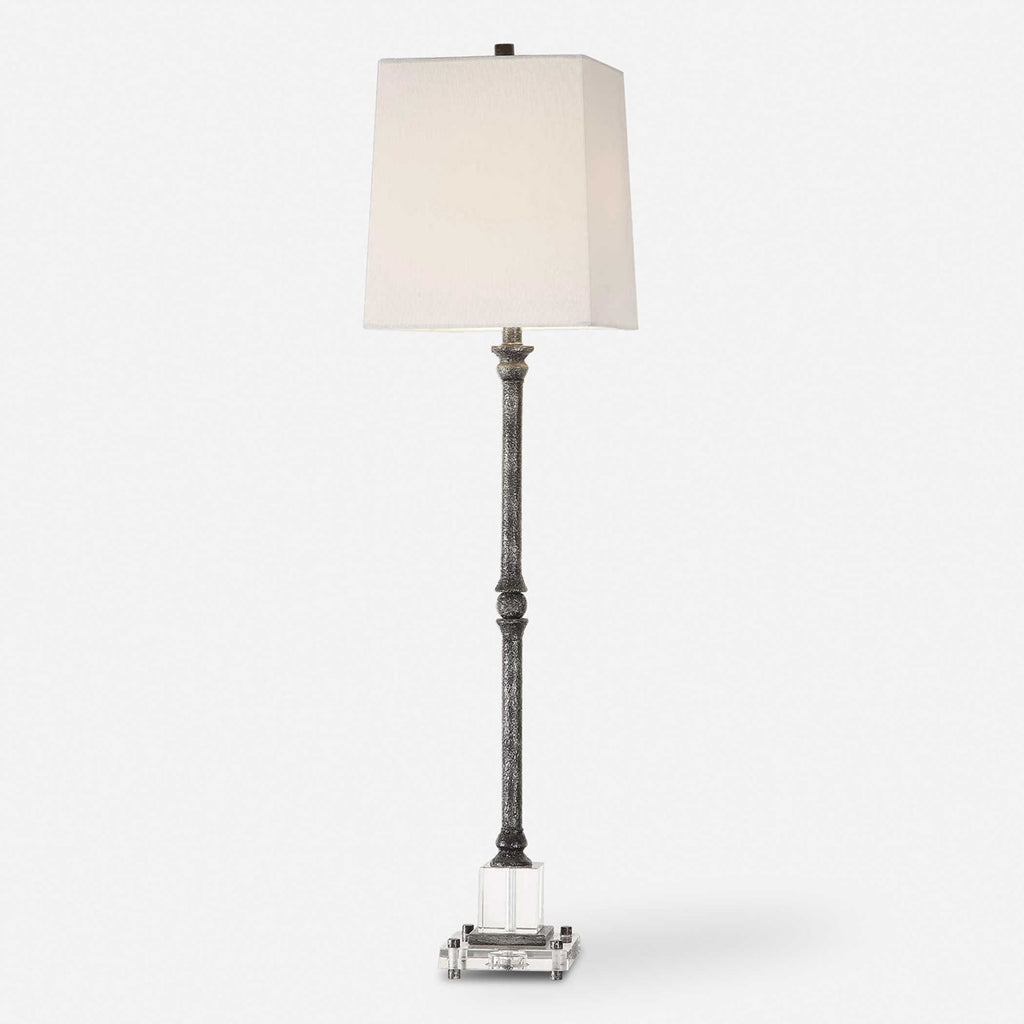 Teala Aged Black Buffet Lamp - Bombay Mercantile