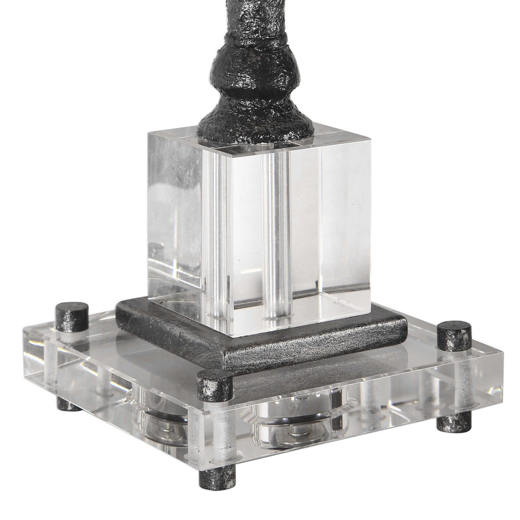 Teala Aged Black Buffet Lamp - Bombay Mercantile