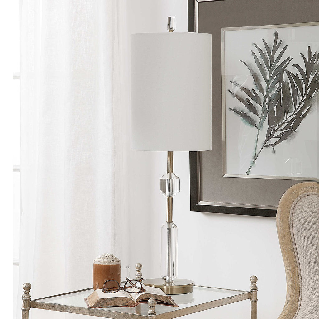 Margo Cut Crystal Buffet Lamp - Bombay Mercantile