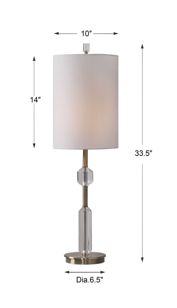 Margo Cut Crystal Buffet Lamp - Bombay Mercantile