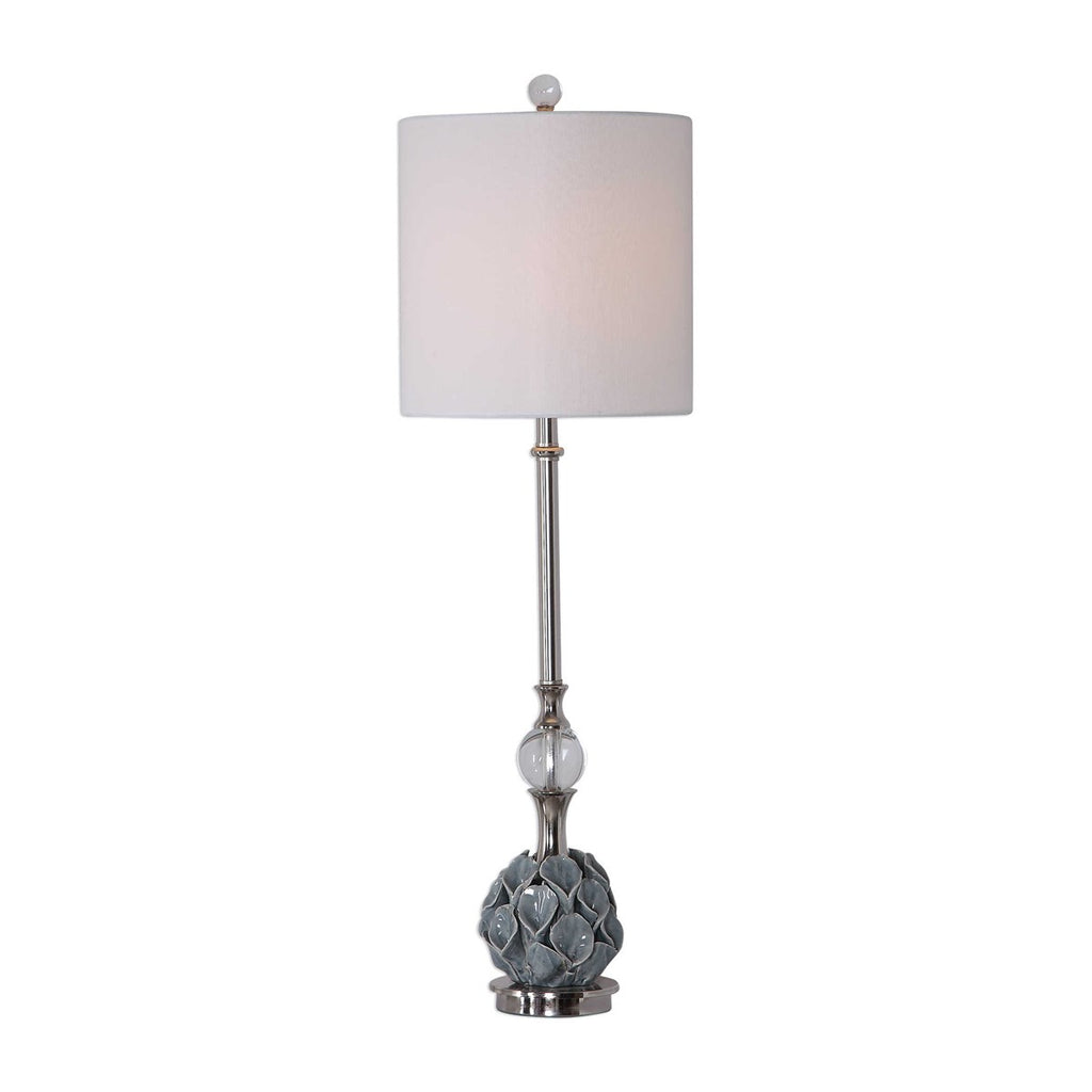 Elody Blue Gray Buffet Lamp - Bombay Mercantile