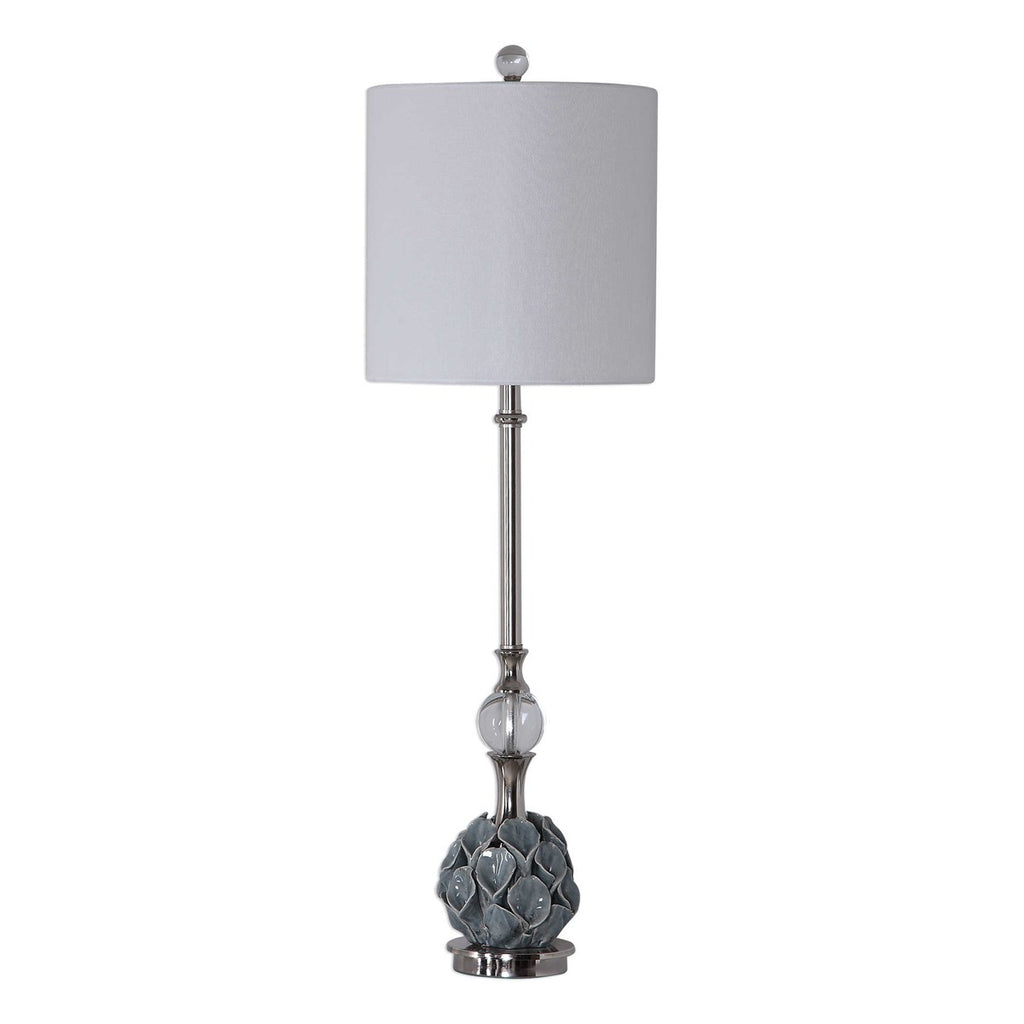 Elody Blue Gray Buffet Lamp - Bombay Mercantile