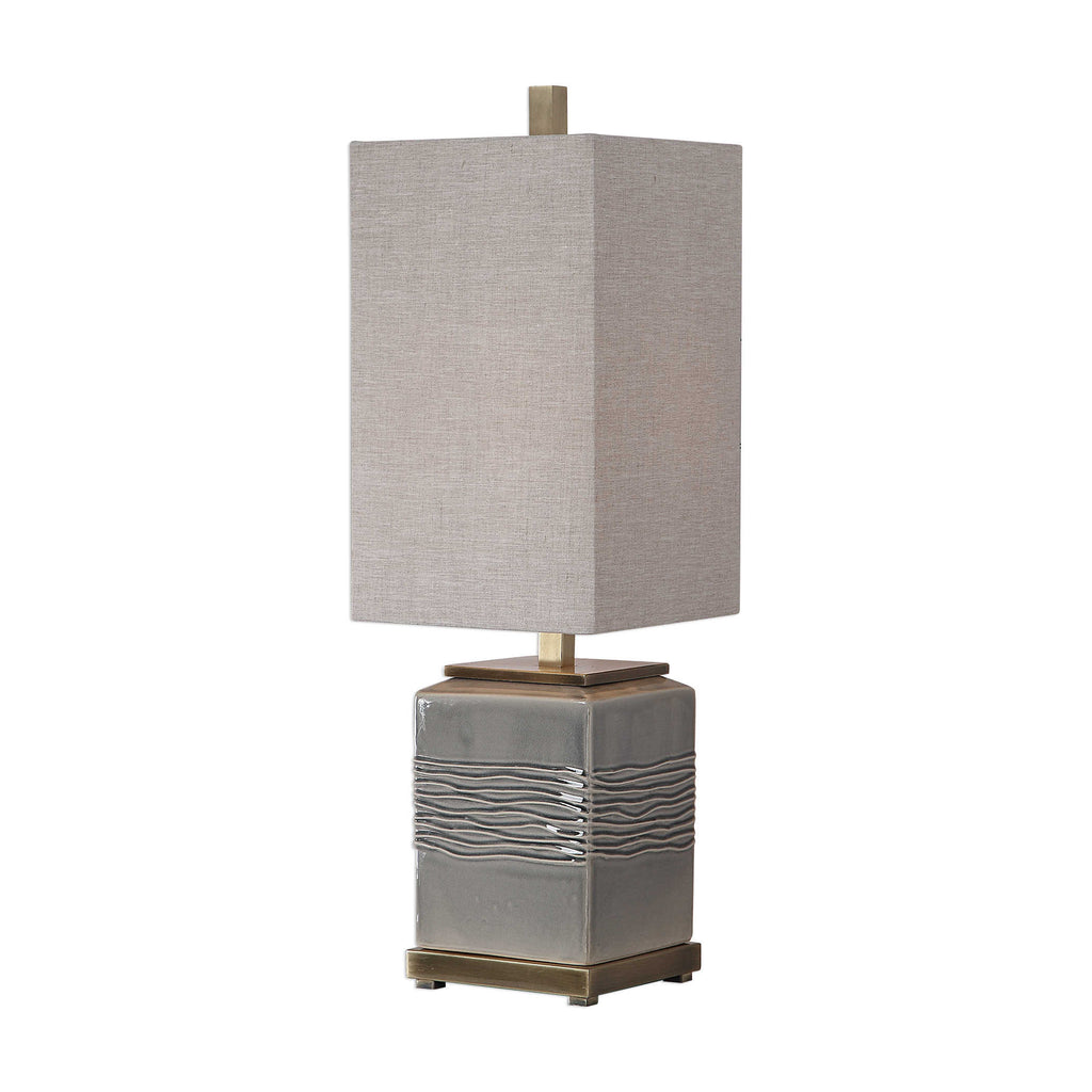 Covey Gray Glaze Buffet Lamp - Bombay Mercantile