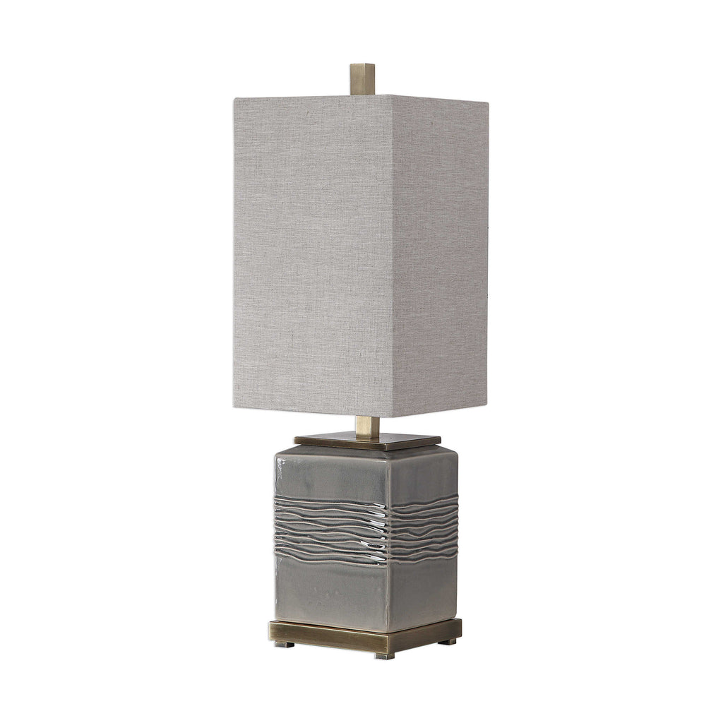 Covey Gray Glaze Buffet Lamp - Bombay Mercantile