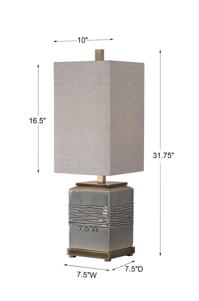 Covey Gray Glaze Buffet Lamp - Bombay Mercantile