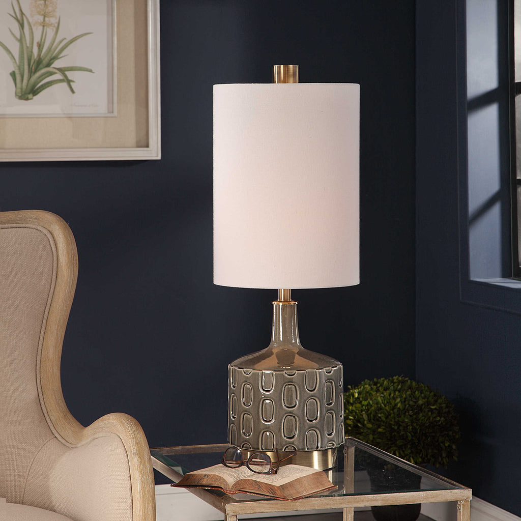 Darrin Gray Table Lamp - Bombay Mercantile
