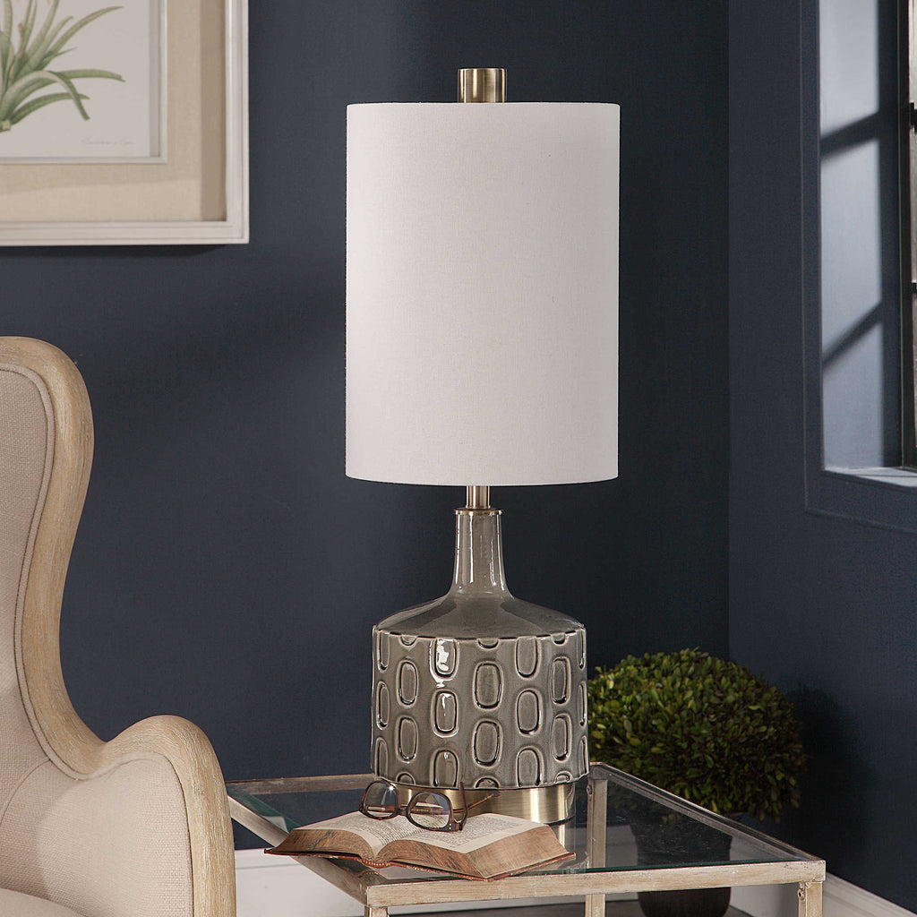 Darrin Gray Table Lamp - Bombay Mercantile
