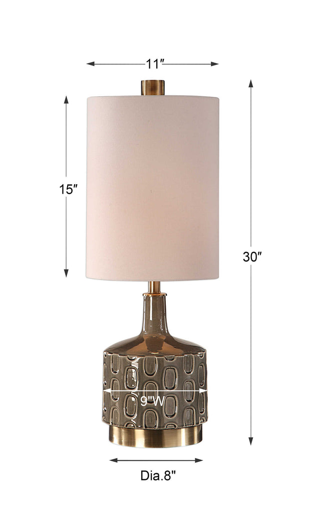 Darrin Gray Table Lamp - Bombay Mercantile