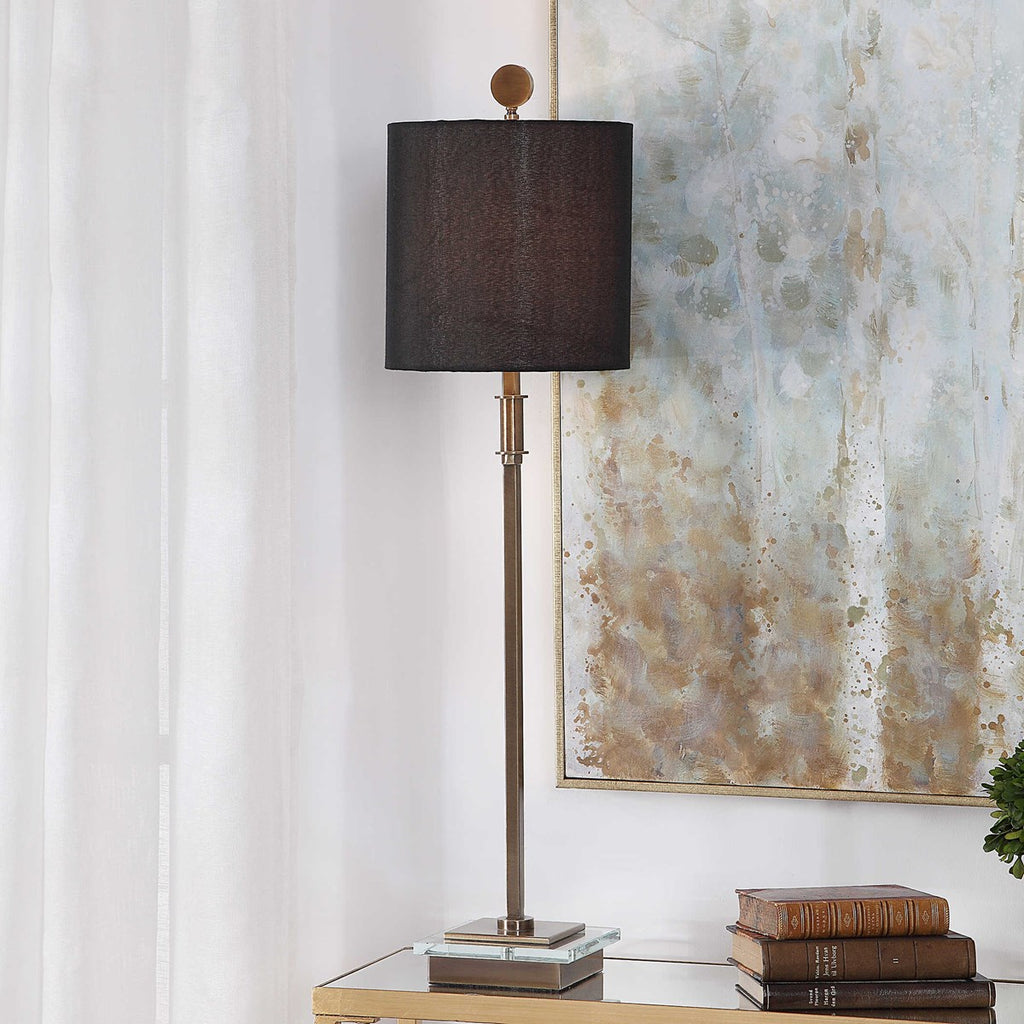 Volante Antique Brass Table Lamp - Bombay Mercantile