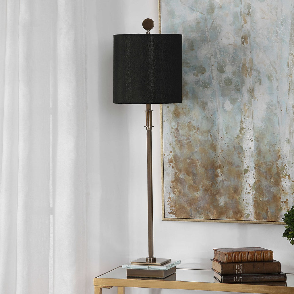 Volante Antique Brass Table Lamp - Bombay Mercantile